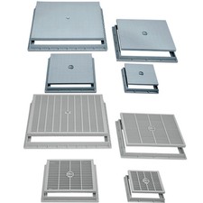 COPERCHIO BOTOLA POZZETTO GRIGLIA CON TELAIO IN P.P. - TUTTE LE MISURE