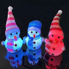 1pc LED Snowman Santa Claus Ornament Christmas Tree Light Hanging Home Decor
