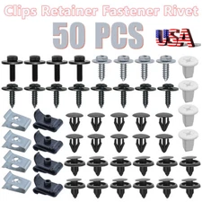 50X Car Retainer Fastener Clips Fender Bumper Engine Rivet Screws Bolts Nut Trim