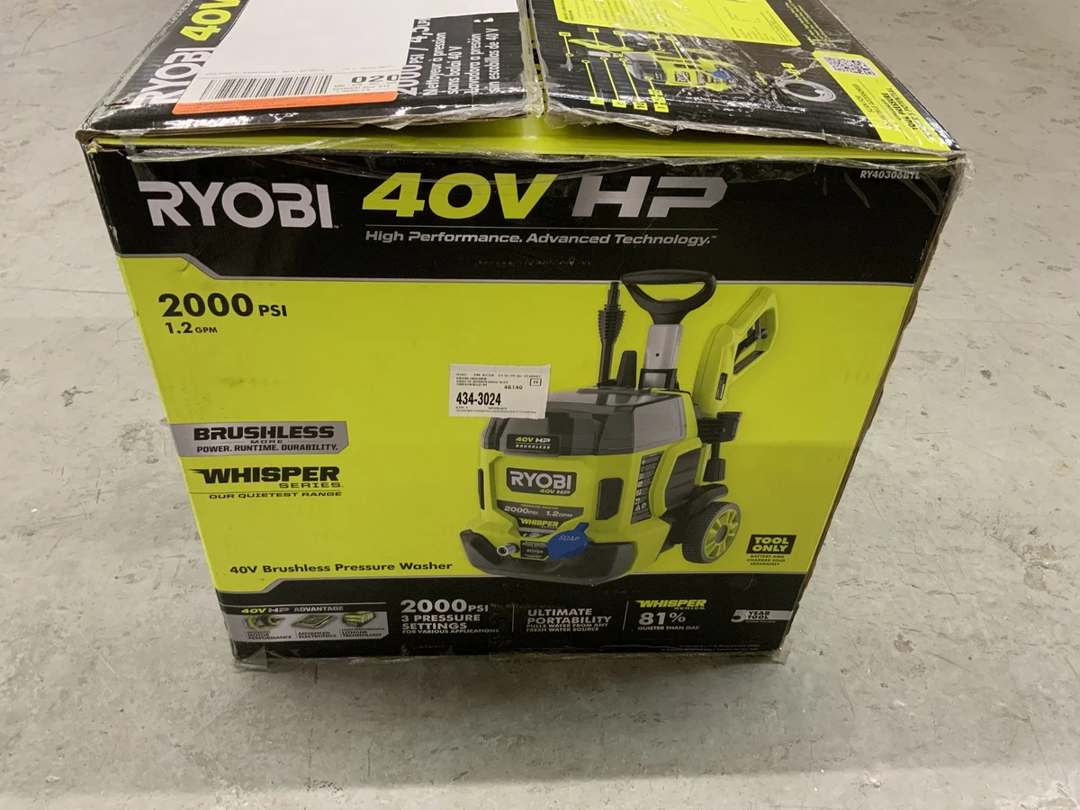 Ryobi 40v pressure washer tool only clearance