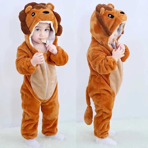 BABY Animal Romper HALLOWEEN COSTUMES-Toddler LEOPARD, TIGER, LION SLEEPWEAR NEW - Picture 34 of 36