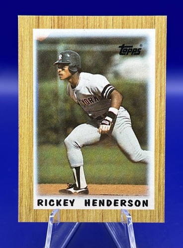 1987 Topps Mini RICKEY HENDERSON League Leaders #64 HOF New York Yankees - Picture 1 of 2