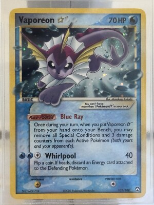 ポケモンカード シャワーズ ゴールドスター 英語版　Vaporeon star Vaporeon Star Gold Metal Pokemon Card - Etsy