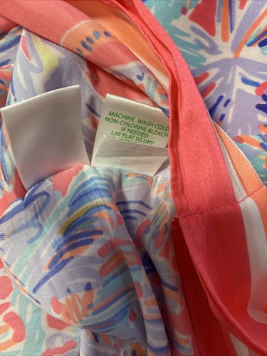 Lilly Pulitzer Pink Palm Kimono Girls Dress Size L (8-10) - Picture 8 of 8