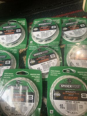 8 rolls of spiderwire stealth smooth braid 10 lb test