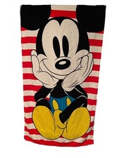 VTG DISNEY Mickey Mouse Towel Bath Beach Collectible 55 1/2  X27  Good Condition