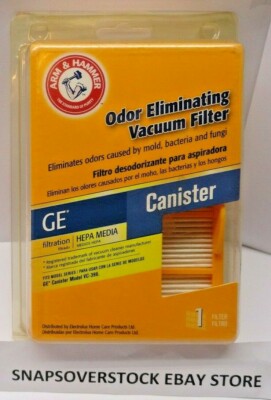 ARM & HAMMER GE CANISTER VACUUM CLEANER HEPA FILTER, MODEL # VC-396, #63588, NEW