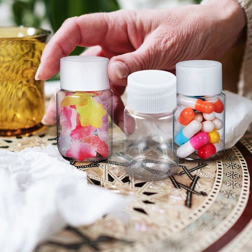 20 Pcs Empty Bottles Small Plastic Travel Containers for Liquids Mini - Afbeelding 10 van 11