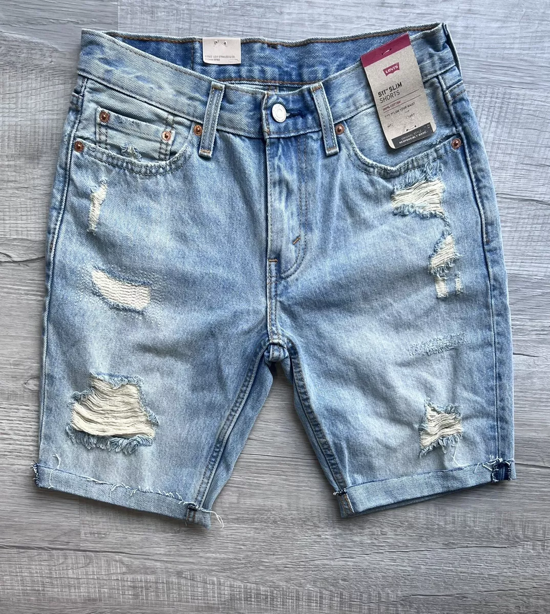 2024 not Men ripped denim shorts for summer Thin pants Personality SHORTS |  eBay