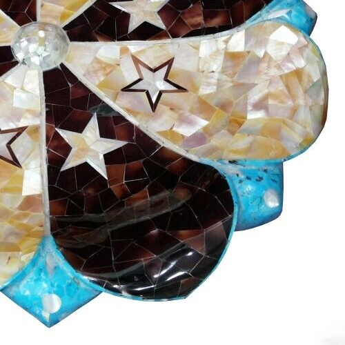 11" Luxury Marble Inlay Fruit Bowl Decorative Item Home Decor For Dinning Hall - Picture 5 of 9