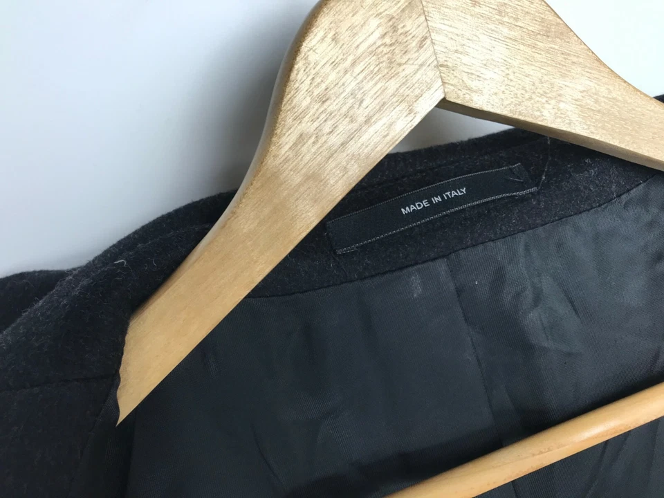 Cortina Men's Wool Cashmere Charcoal Gray Long Coat Size 36 / 46 / Small - Image 4 of 4