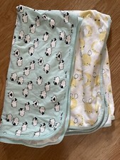 Lot 2 Bundles Baby Place Lovey Blankets Sheep Mouse Moon  bonus burp cloth