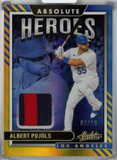 2022 Albert Pujols /10 Panini Absolute Heroes Memorabilia Spectrum Gold #1 