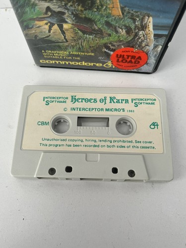 Rare Interceptor Software Heroes of Karn 1983 Commodore 64 Cassette Game - Picture 2 of 4
