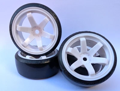 RACING PUNK RC Drift Car 1/10 Wheels and Tyres Complete Set With 12mm hex For Tamiya HPI WH