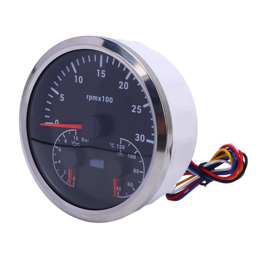 3 In 1 Electrical Tachometer Easy Installation Tachometer Oil Pressure Water¦ - Picture 12 of 23