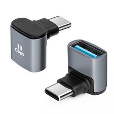 90 Degree Right Angled USB C to USB 3.1 OTG Adapter 2 Pack Male Female