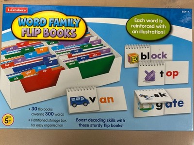 Lakeshore Word Family Flip Books Learn to read Improve decoding skills K, 1, 2