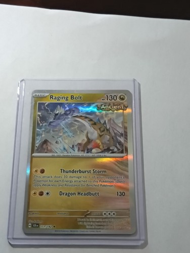 Raging Bolt 111/142 Rare Stellar Crown Pokemon Holo Near Mint