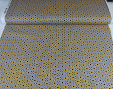 Studio E "Honey Bee Gnomes" by Lori Nawyn Cotton Fabric, Bees Daisies Gray, BTY