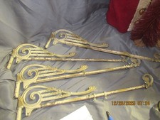 Antique vintage swing arm extension curtain rods set of 4