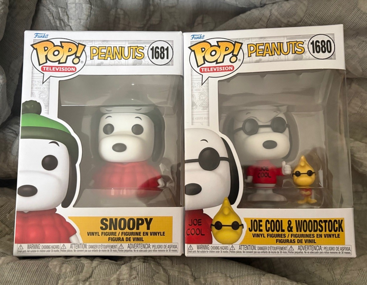 2 Snoopy & Woodstock Peanuts Funko Pop Charlie Brown Comics 