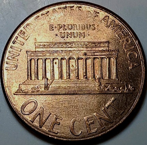 1999 D AU Lincoln Memorial Penny Strike Through Grease Reverse Error NICE - Picture 2 of 3