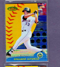 2000 TOPPS FINEST GOLD REFRACTOR DIE-CUT REAL #58 EDGARDO ALFONZO METS MINT /100