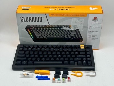 Glorious GMMK 3 HE 75% Prebuilt RGB Wired Mechanical Gaming Keyboard - White