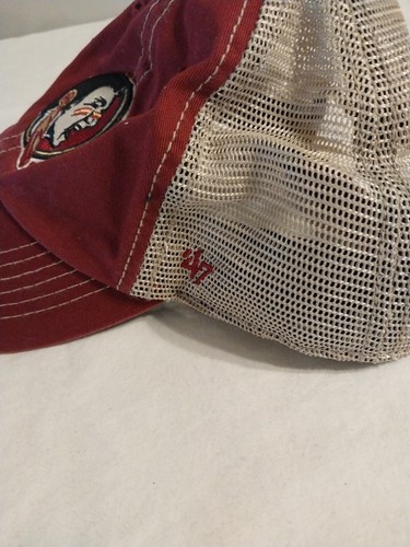 Florida State University FSU Mütze Cap Snapback Truckermütze Mesh Granat Jugend - Bild 8 von 10