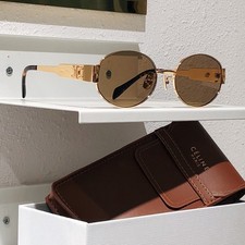 Celine CL40235U High Quality Sunglasses Men Oval Frame Ultraviolet-proof Women