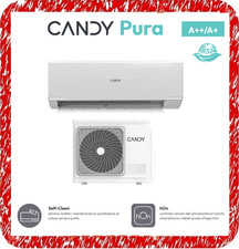 CANDY PURA CLIMATIZZATORE 12000 BTU INVERTER GAS R32 A++A+ 19DB WIFI SELF CLEAN