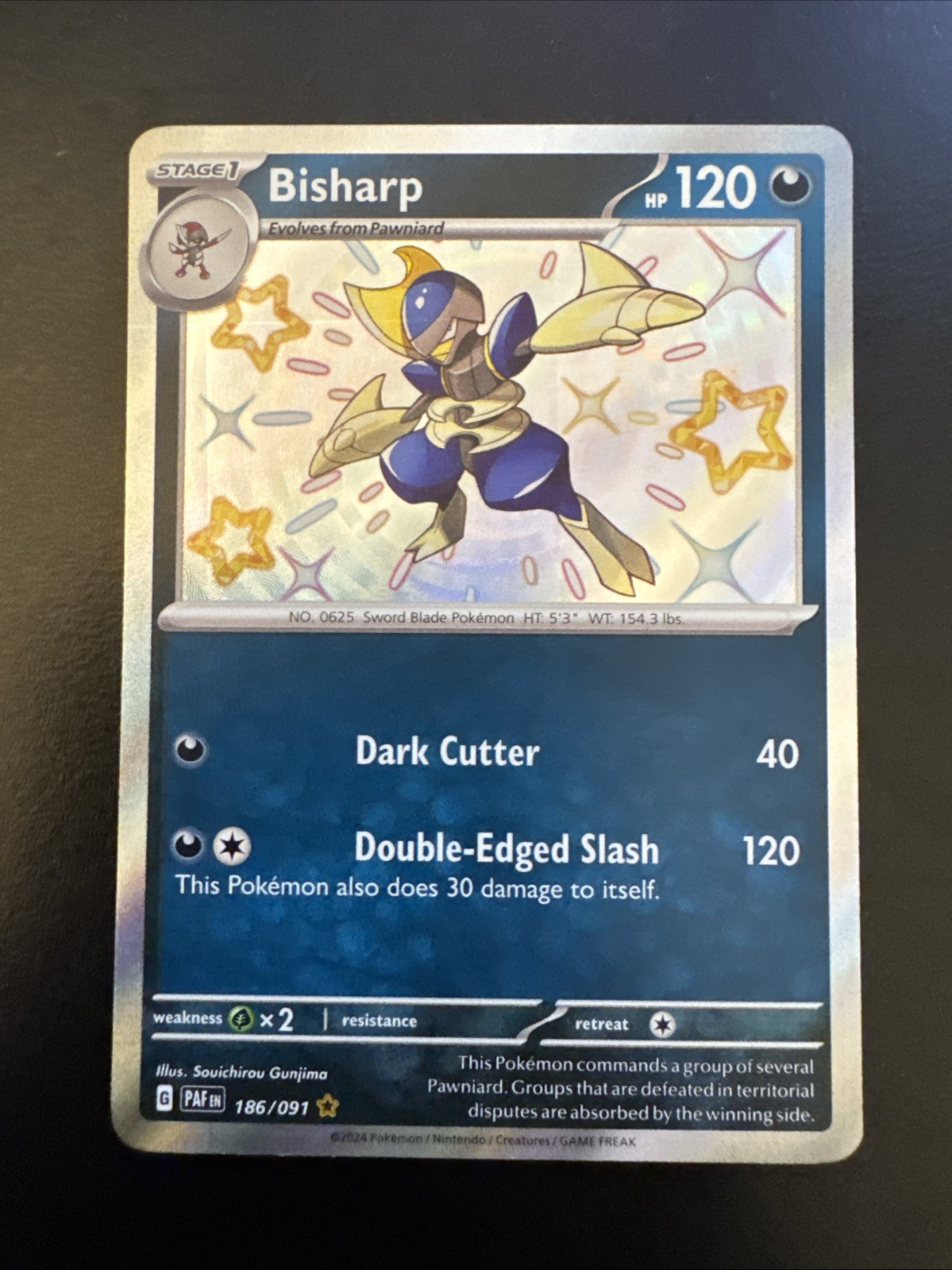 Bisharp 186/091 Sv: Paldean Fates Holo