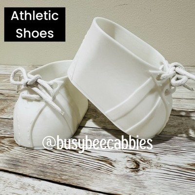 WHITE ATHLETIC 2-Stripe Replacement Shoes 16  Cabbage Patch Kids Doll Shoe
