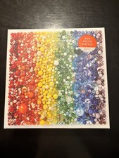 Galison Rainbow Marbles 500 Piece Puzzle Complete w/ Poster Colorful Gradient