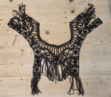 Antique Victorian BLACK ORNATE BEADED COLLAR. BEAUTIFUL, INTRICATE, EUC