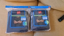 Lot 2 Men's Hanes Ultimate Comfort Crew Neck T-Shirt Tee Medium Black 3 Pack New