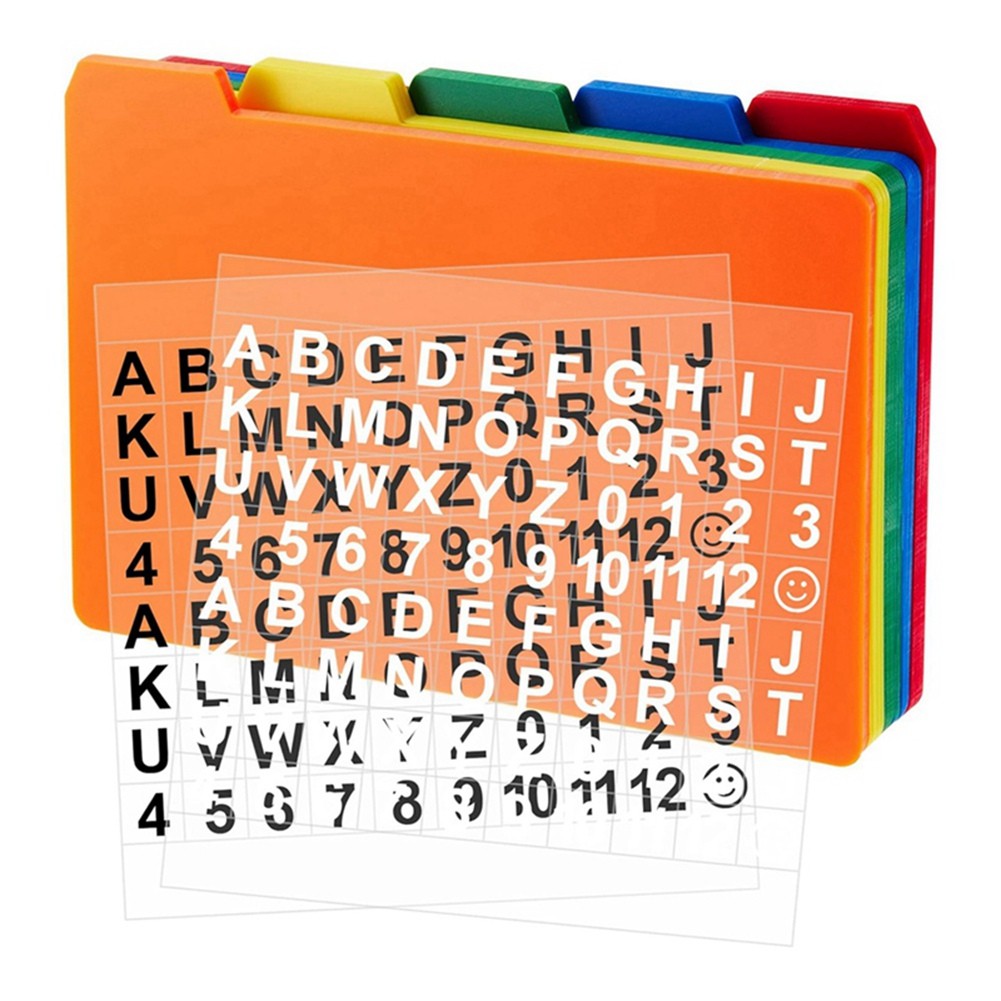 50 PCS Index Card Guide Set Alphabet Sticker Index Card Dividers Self5234