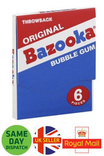 Bazooka Mini Wallet Bubblegum 6 Pieces Pack American Gum New Sealed EXP 2027 UK