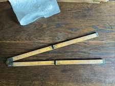 Stanley Rule & Level Co. 24” Folding Rule Brass and Boxwood Stanley No. 61; 1027