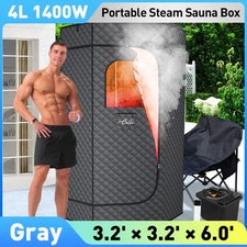 1400W Large Portable Sauna Tent,Steam Sauna for Home use W/Chair,Remote Control
