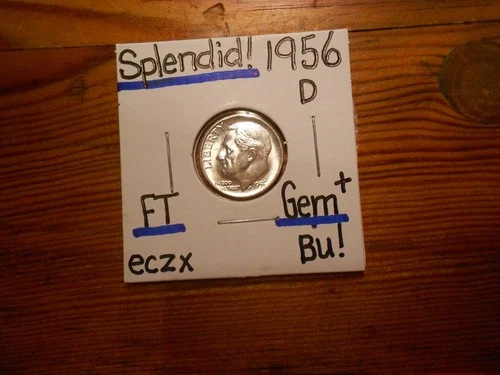 1956D Roosevelt Dime Gem BU+ SPLENDID!!! Full Torch!!! LOOOOOOOOOOK!!!!!!
