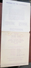T.S. Eliot Murder in the Cathedral Play Programme OLD WINDSORIANS 1954