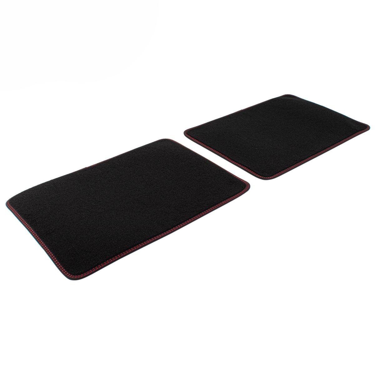Tapis de sol velours Ford arrière sur mesure anti-saleté noir et rouge