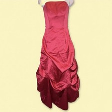 David's Bridal 81123 Red Polyester Sleeveless Bridesmaid Dress Size 2