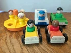Lot Of Vintage Fisher Price Little People Cars & Merry Go Round And People