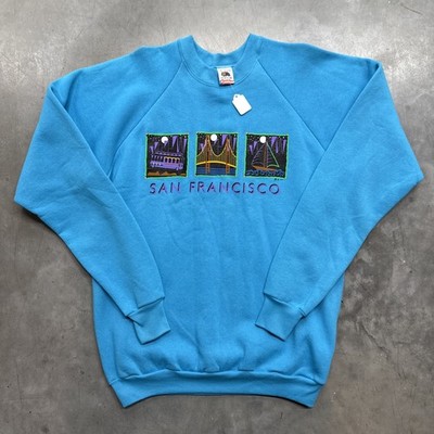 Vintage San Francisco Golden Gate Bridge Graphic Sweatshirt Crewneck FOTL XL NOS