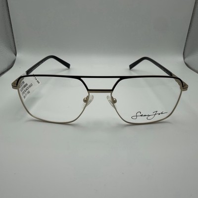 SEAN JOHN SJO5149WM Black Gold Eyeglass Frames 58-17-150 NWT $114 MSRP