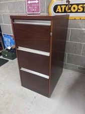 Retro Mid Century Wooden Filing Cabinet
