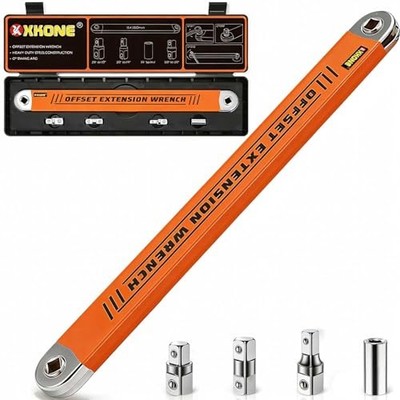 Offset Extension Wrench – Zero-degree Swing for Tight Spaces,3/8